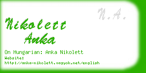 nikolett anka business card